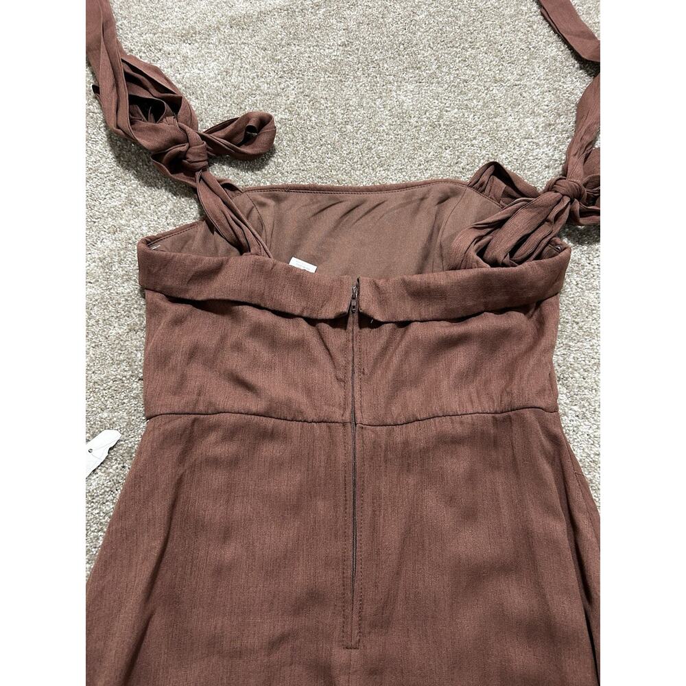 NEW Altar'd State | Wrenlee‎ Bow Tie Midi Dress | Women's L | Brown - Picture 10 of 13